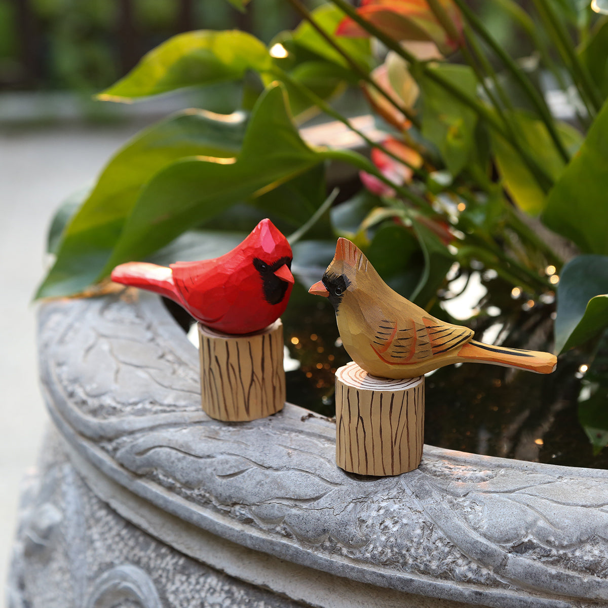 Handmade Birds + Stands