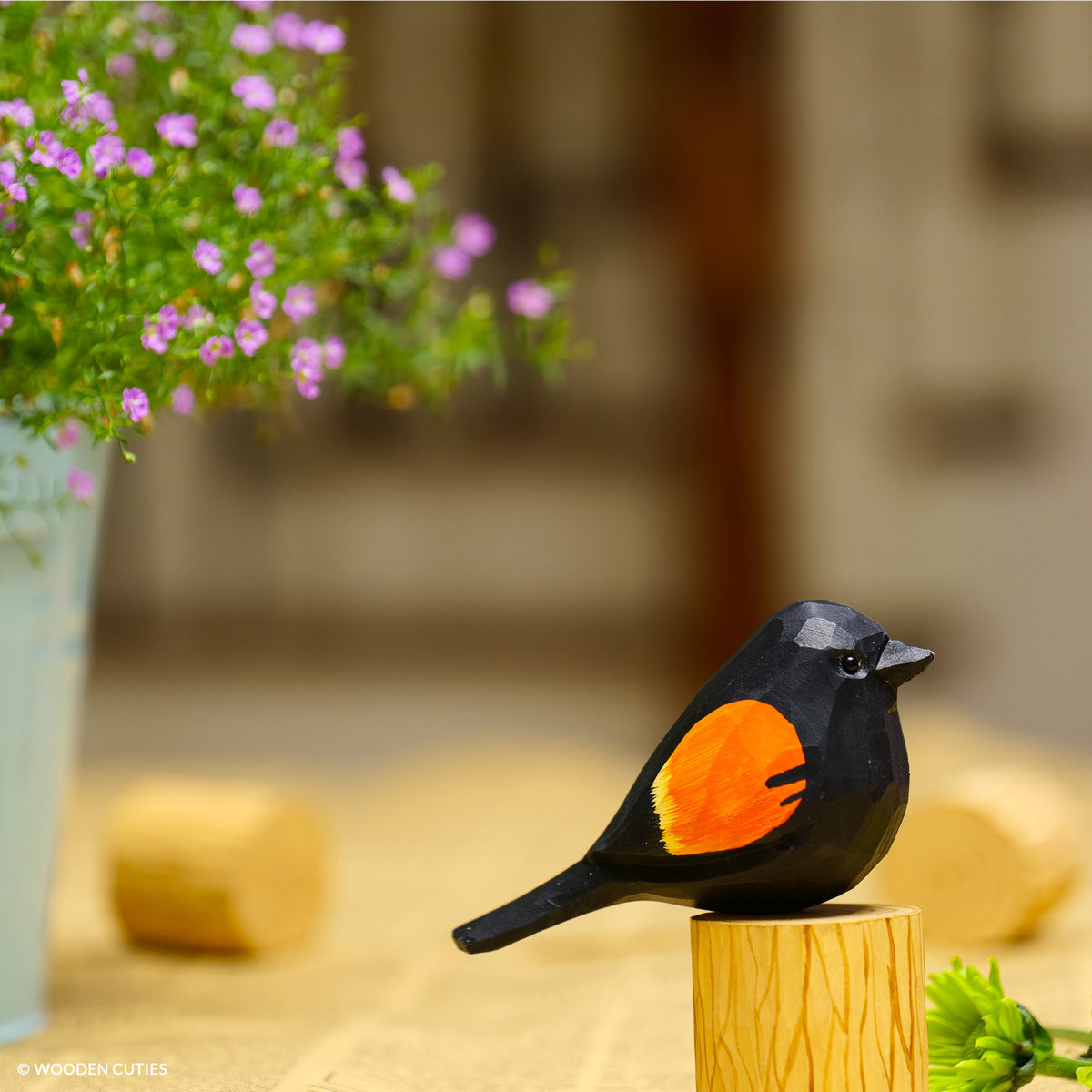 Red-Winged Blackbird + Stand
