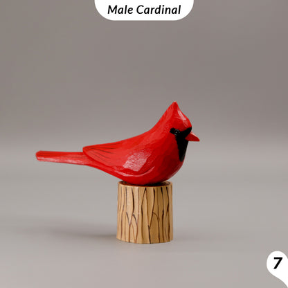 Handcrafted Birds + Stands
