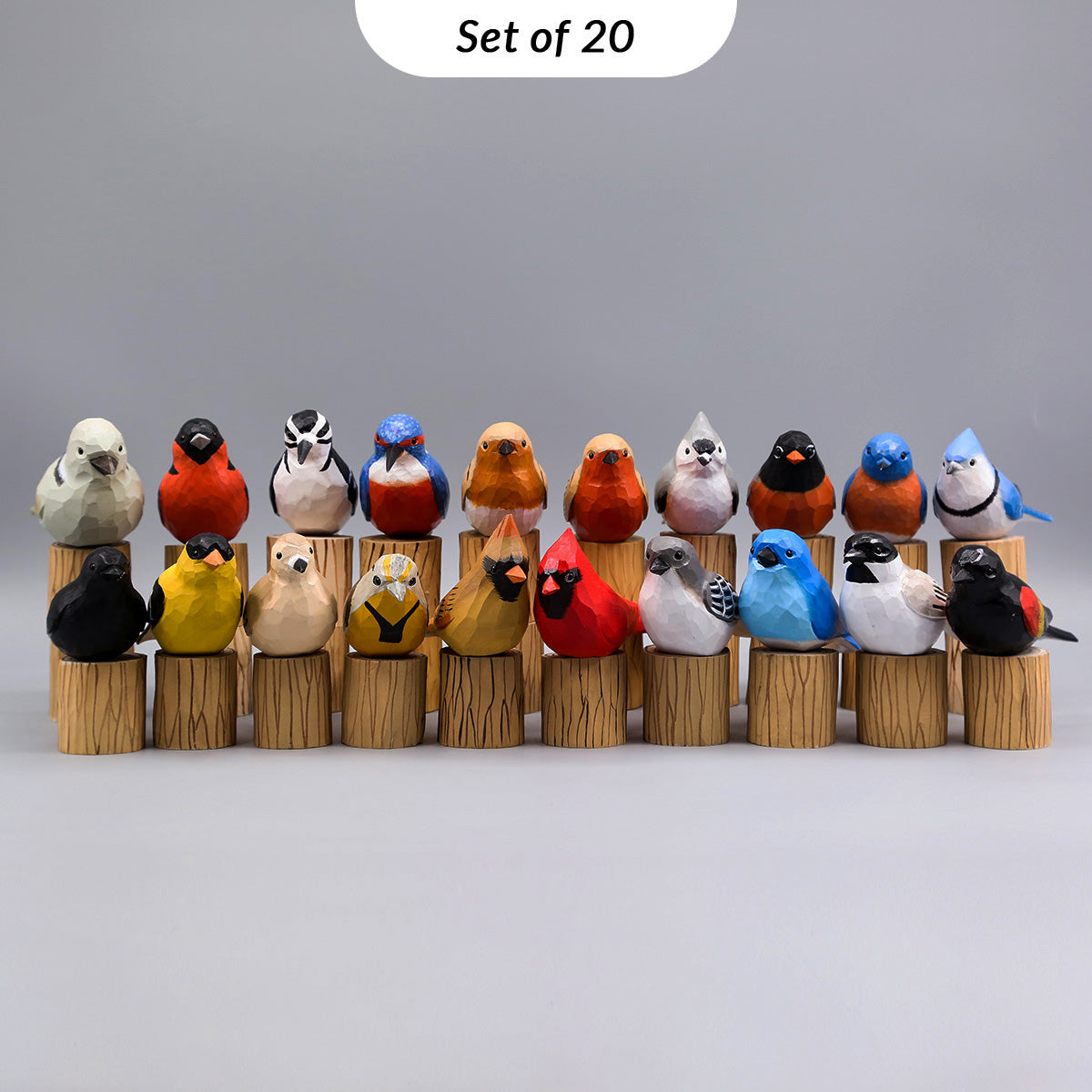 Handmade Birds + Stands