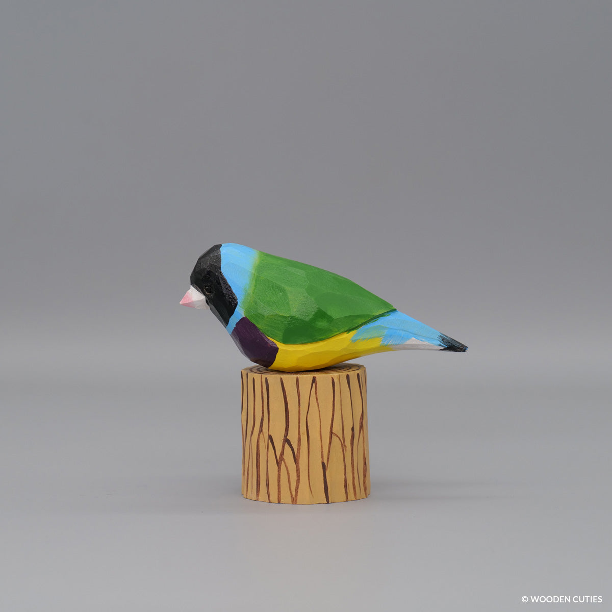 Gouldian Finch + Stand