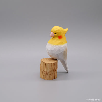 White Cockatiel + Stand