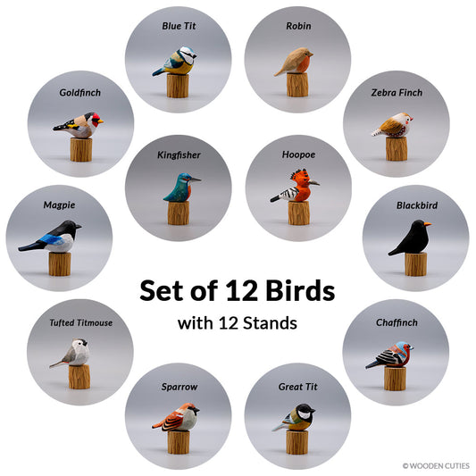 Set of 12 Birds + 12 Stands